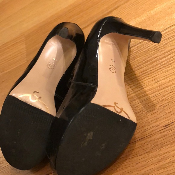 Joan and David black patent leather platform heels - Picture 7 of 8